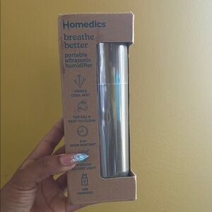Homedics Silver Portable Ultrasonic Humidifier